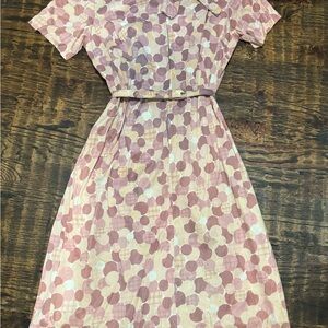 Vintage Devonshire Custom size Pink Polka Dot Dress